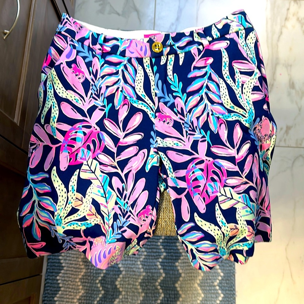 Lilly Pulitzer Darci Knit Short High Tide Navy Size 2